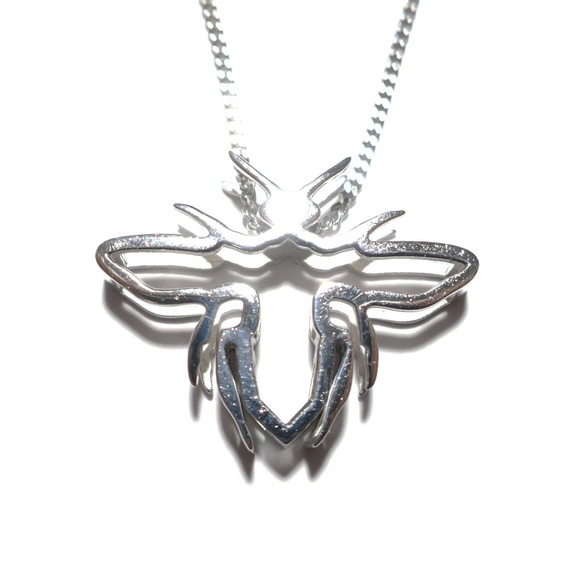 Dior 3d Bee Sterling Silver Necklace 